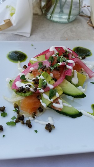 Salmon dish prepared by Jennifer Kupka